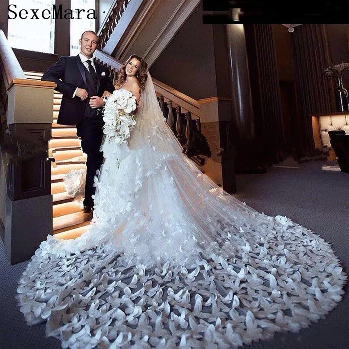 100% реальные фотографии Высокое качество; для свадьбы фата собор Длина 3D бабочка свадебные аксессуары два слоя невесты вуали с гребешком