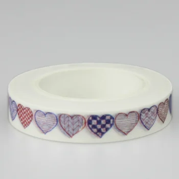

2PCS 0.8cm Lovely heart washi tape adhesive tape DIY decoration Scrapbooking Sticker Label Masking Tape School Office Supply