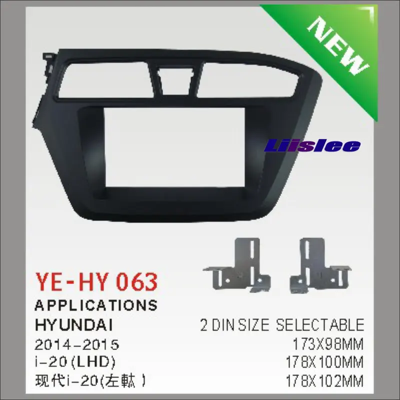 

Liislee For Hyundai i20 (LHD) 2014~2015 Car Radio ABS Fascia Plate Panel Frame Kit / Stereo Facia Surround Install Trim Fit Dash