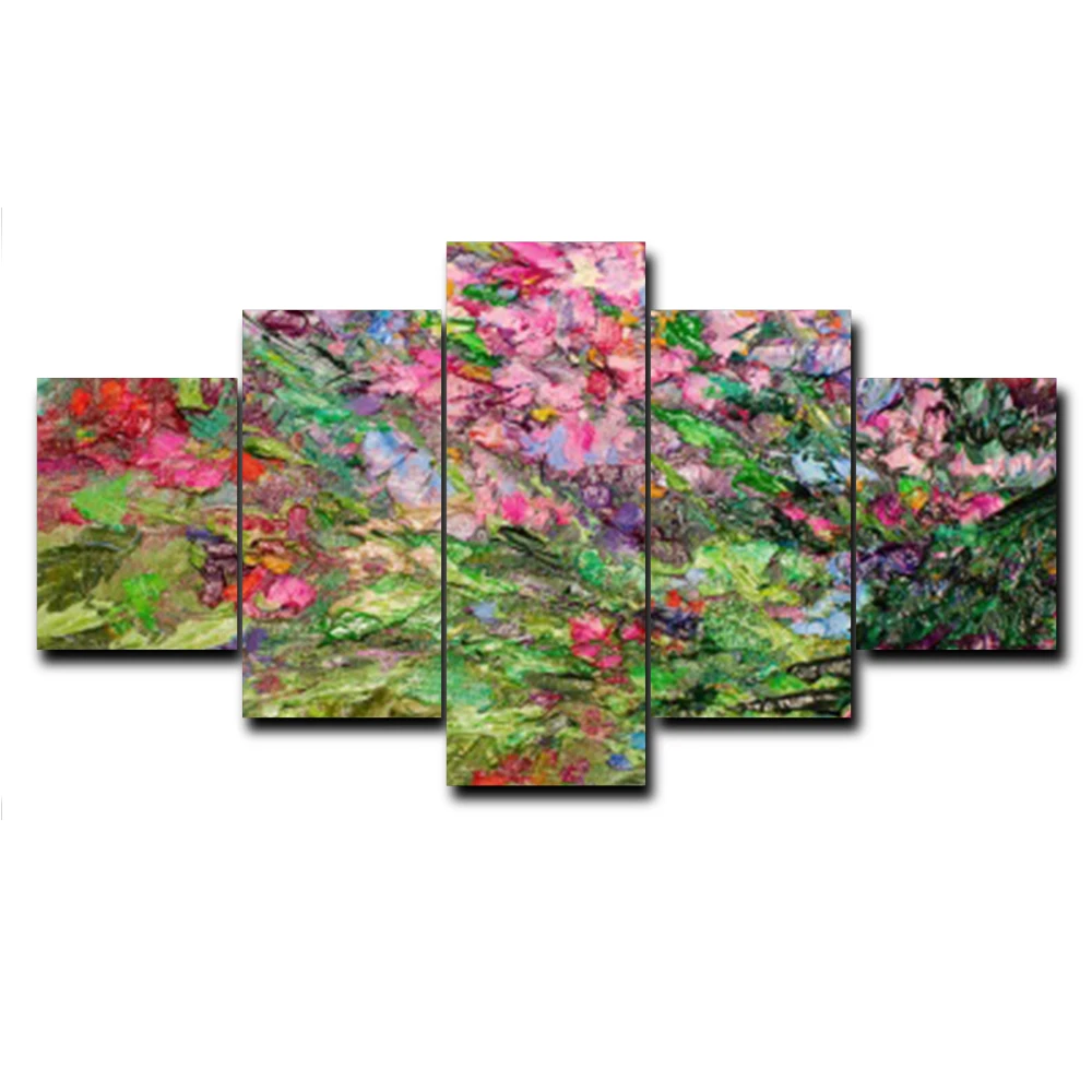 cheap Laeacco Abstract Flower Landscape Scenery Art Oil Painting Canvas Cloth Prints Photo For Bed Living Room Wall Home Decor Picture