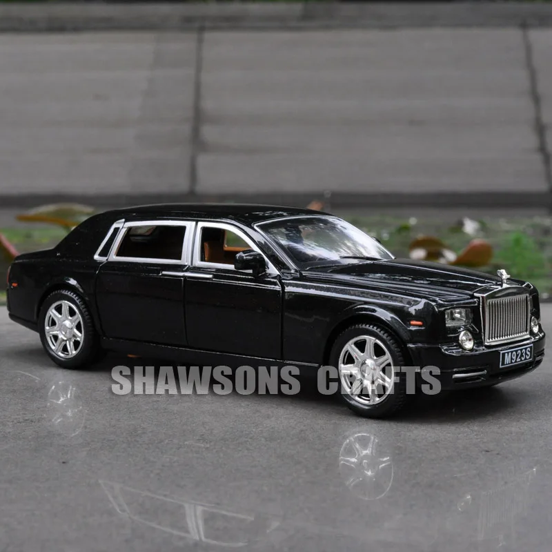 

DIECAST METAL 1:24 MODEL CAR TOYS PULL BACK ROLLS-ROYCE PHANTOM SOUND LIGHT ROLLS ROYCE