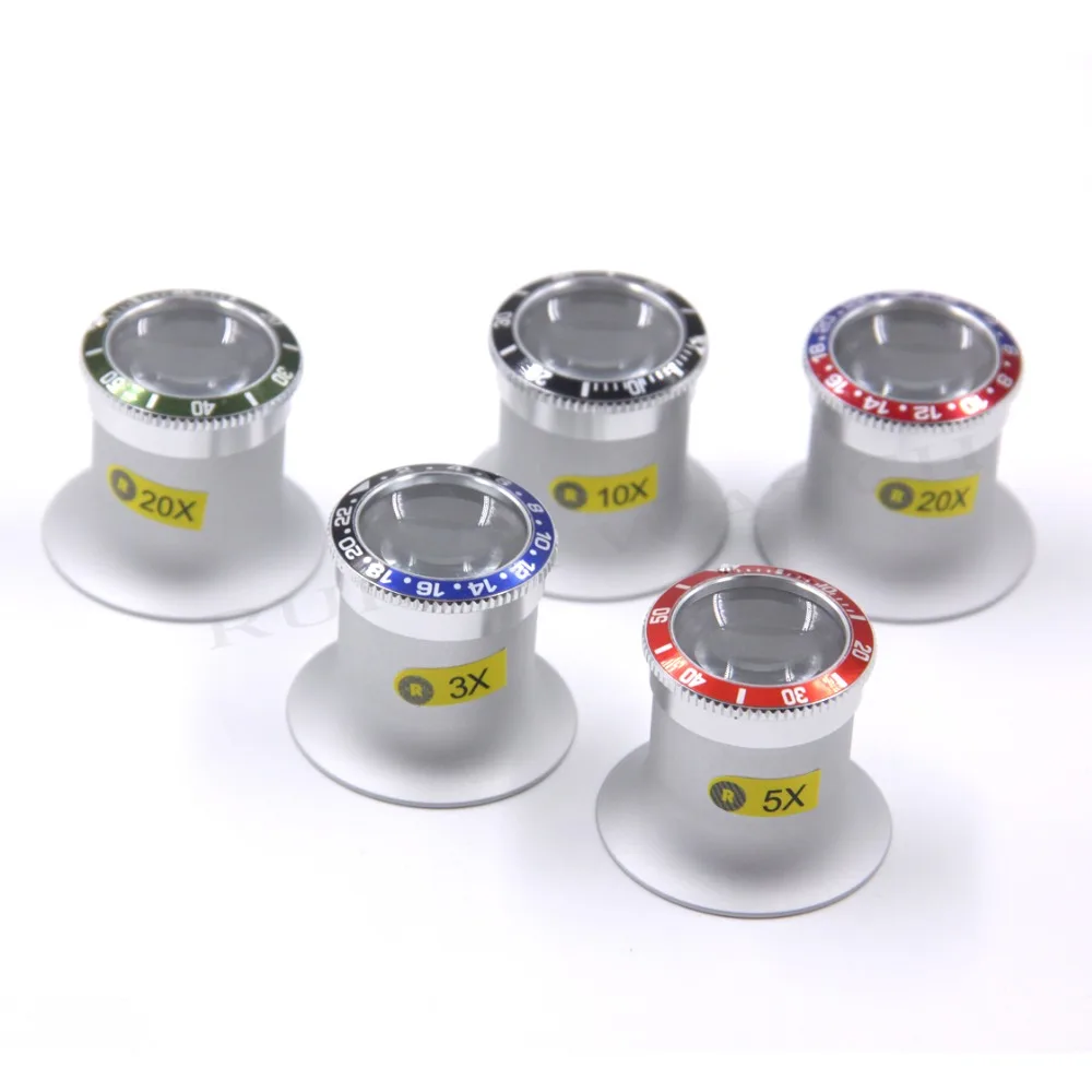 Baratos Reloj de alta calidad 3X 5X 10X 20X coleccionista Eye Lupe RLX SubMariner y GMT Series