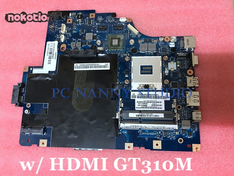 Материнская плата NOKOTION для Lenovo G560 Z560 NIWE2 LA-5752P Rev: 1 0 материнская ноутбука с