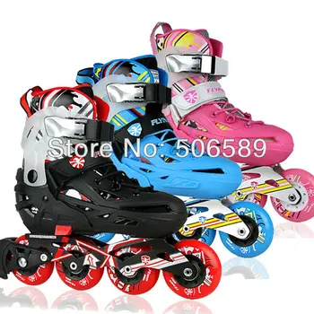 

free shipping roller shoes kids S3 size adjustable blue black pink