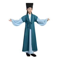 Hanfu Детский костюм для занятий танцами традиционные этап одежда для мальчиков и девочек Oriental производительность Костюмы дети карнавальный