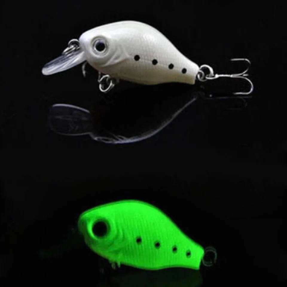 Fishing Lures Minnow Hard Luminous Crank Bait Night Fish Popper With Hooks Carp