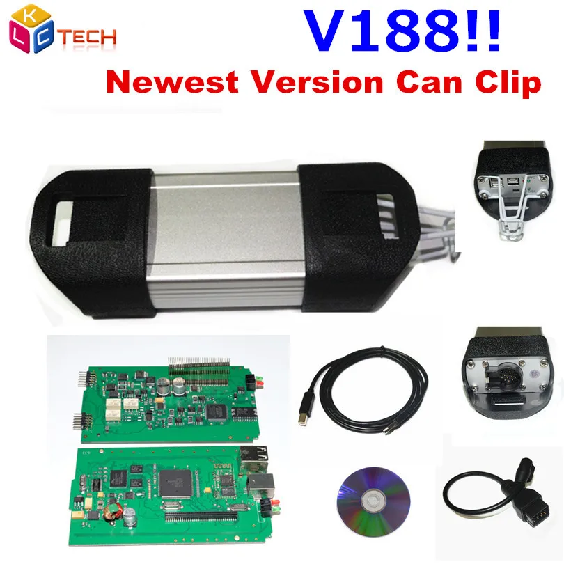 

Best Price +High Quality Can Clip Latest V188 For 1998-2018 super Can clip Reprog OBDII OBD2 scanner Diagnostic Tool Interface