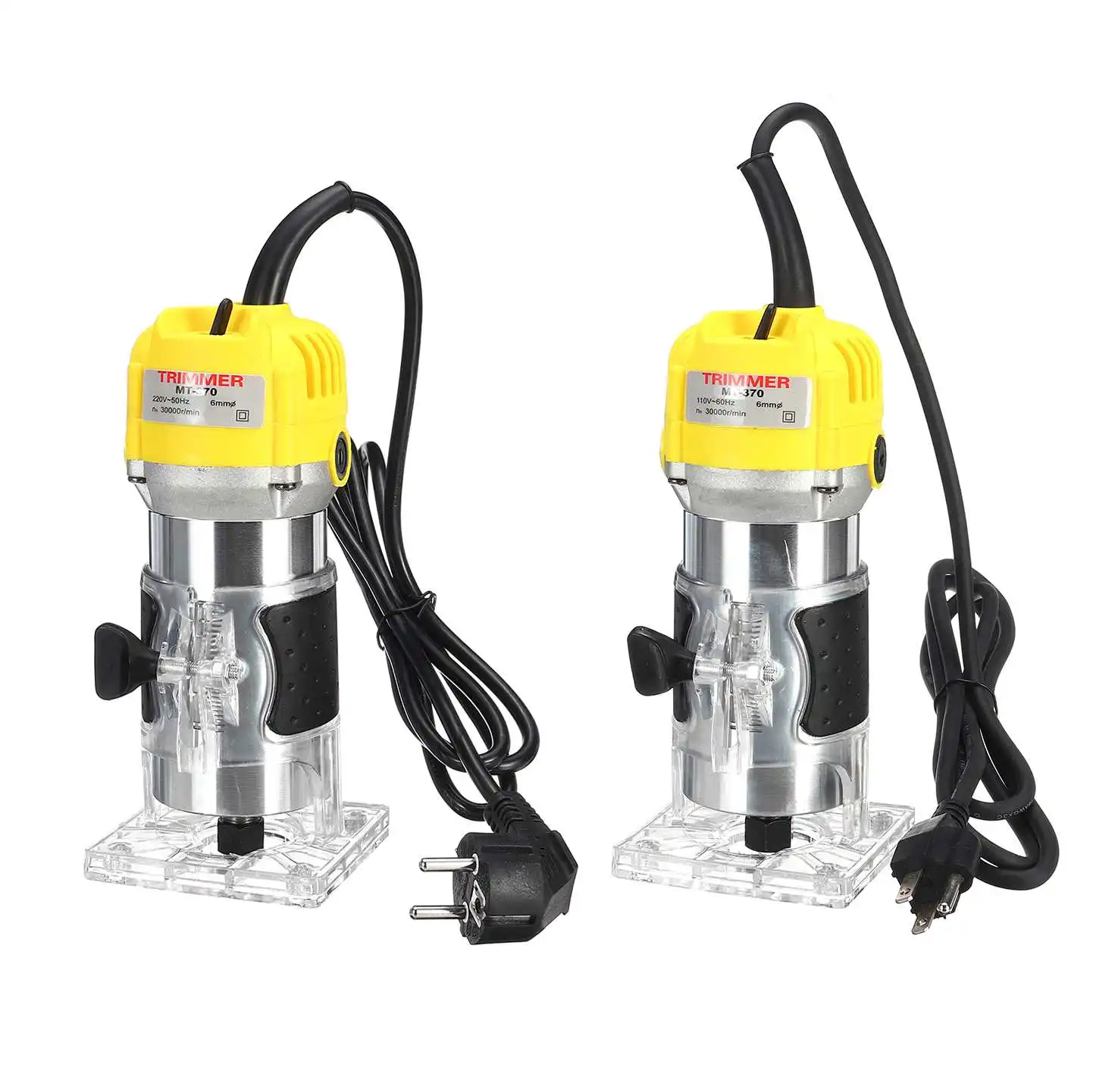 2200W Electric Hand Trimmer 6.35mm Laminate Palms Wood Router Trimming Cutting Carving Machine Woodworking Power Tool 110V 220V