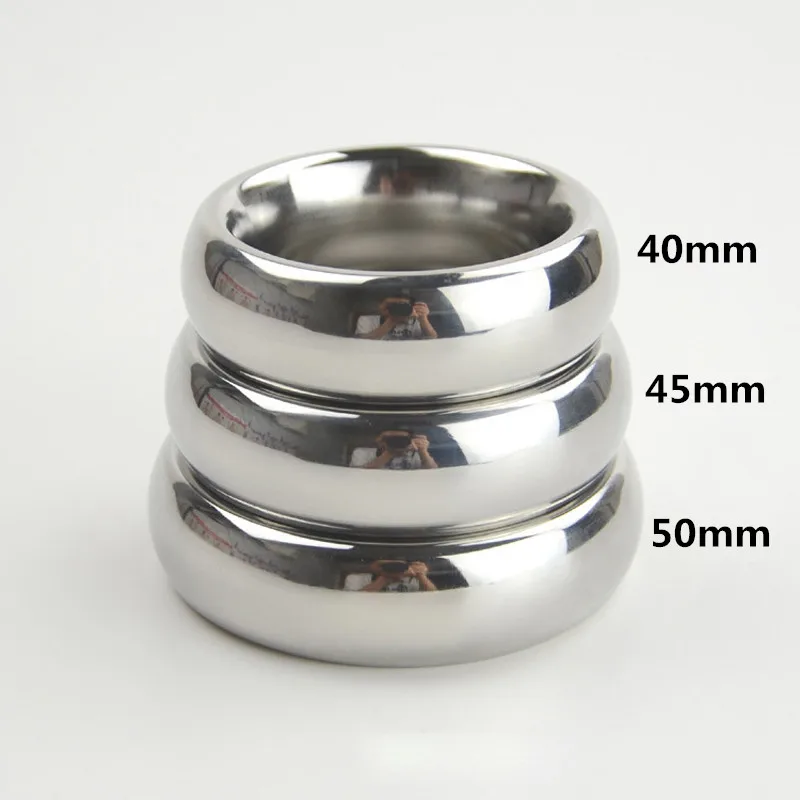 stainless steel Polished smooth cock ring sex toys for men Heavy round