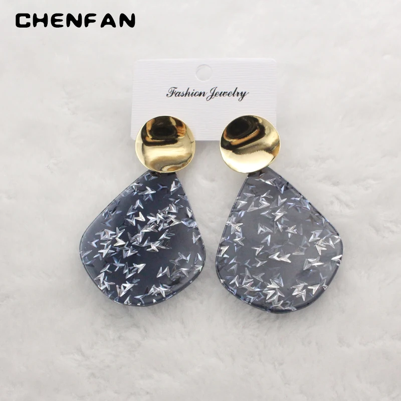 

CHENFA fashion women's earrings 2019 jewelry acrylic earrings fashion jewelry gift womens earrings star jewelry