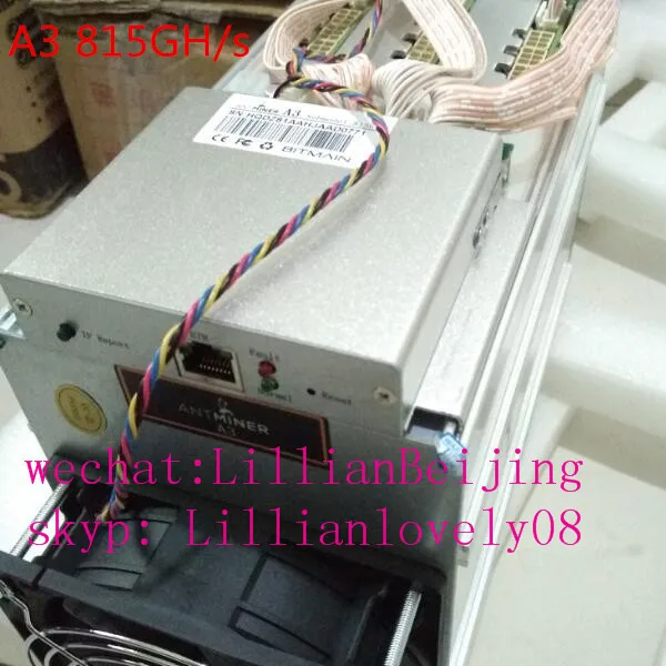 Новый Bitmain AntMiner A3 815G с PSU Blake 2b алгоритм Siacoin горнодобывающая машина miner б/у ПК