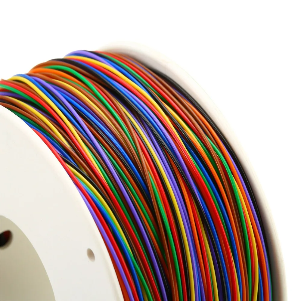 Оловянная медная обмотка 1 рулон 30 AWG 0 25 мм изоляционный Тестовый Кабель 8 цветная