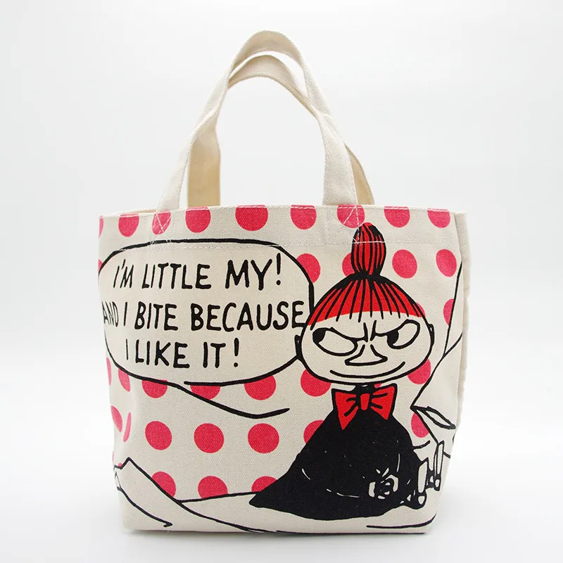 

Moomin Literary Cute Cotton Canvas Shoulder Bag Trousse Maquillage Femme Travel Organizer Set