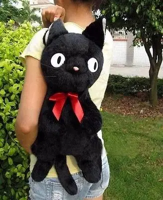 Новый рюкзак jiji с черной кошкой плюшевая сумка 50 см|studio ghibli|kiki delivery servicejiji cat |
