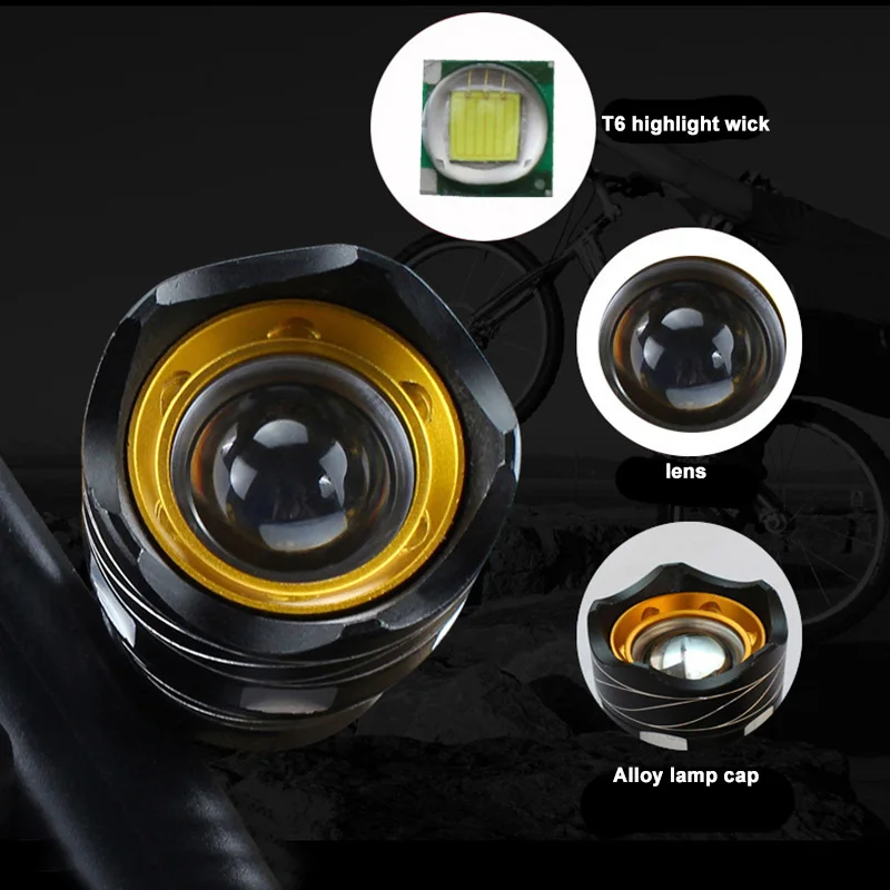 

XML T6 LED Bicycle Front Light Cycling Head Lamp USB Rechargeable Bike Headlight FK88