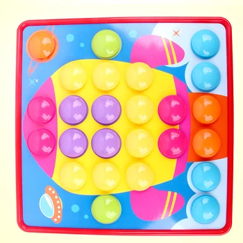 

3D Puzzles Toys For Children Composite Picture Puzzle Creative Mosaic Mushroom Nail Kit Educational Toys Button Art Kids Toy