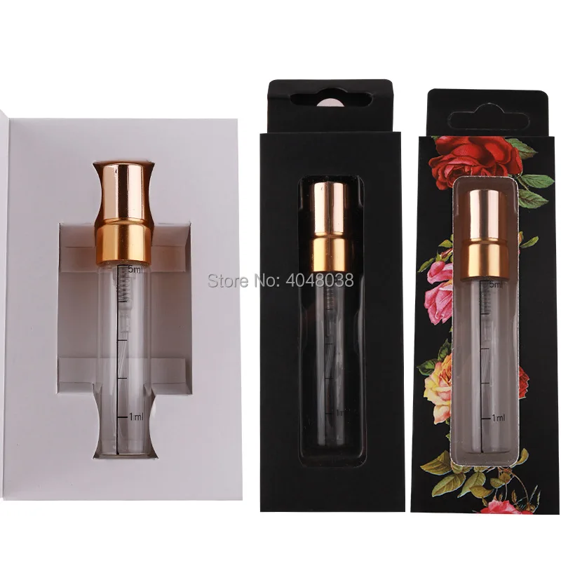 5 ML Glass Perfume Refillable Bottle Transparent Cosmetic Container Atomizer with Scale Shoppe Trial Bottle Perfume Spray Vials