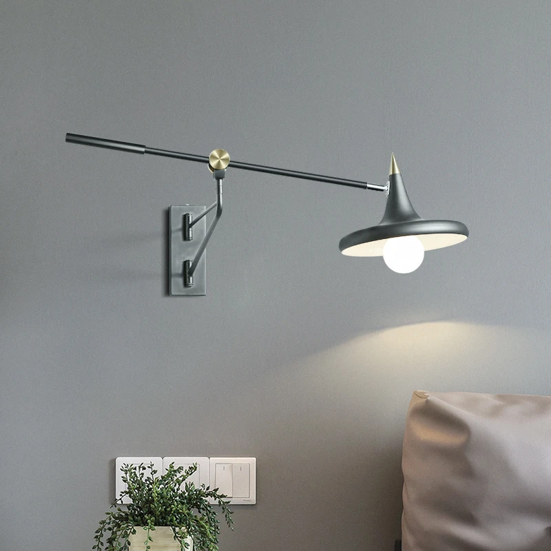 

Postmodern Personality Wall Lamp Fashion Rocker Wall Light Simple Bedroom Restaurant Retro Wall Lamp Model Room Decoration Light