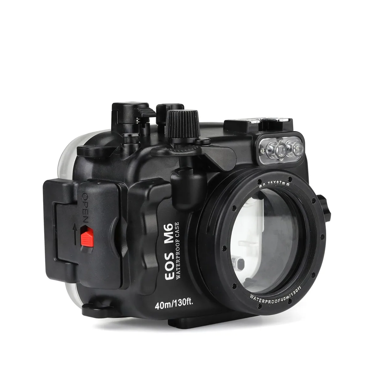 Habitação para Canon Lente da Câmera à Prova Bolsas para Canon Seafrogs Mergulho Submarino Câmera Case Eos m6 22mm d’ Água 40 m – 130ft
