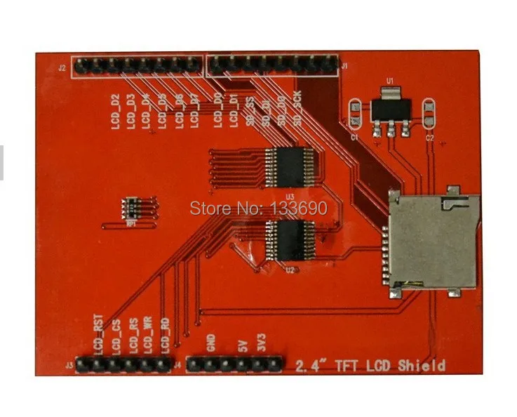 3 шт. 2," 2,4 дюймов TFT ЖК-экран+ сенсорная панель с tf-ридером для uno r3 плата разрешение 320*240