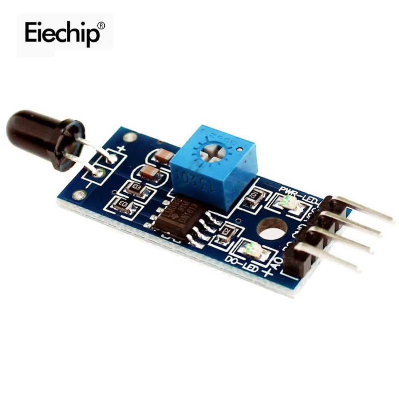 Инфракрасный 4 проводной модуль датчика обнаружения пламени ИК Smartsense Для Arduino