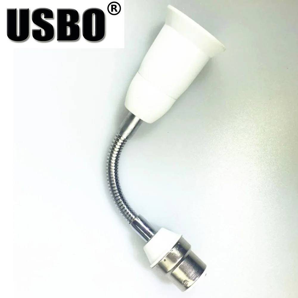 B22 E27 White 6A 100 230V Extended Conversion Lamp Holder 360 degree