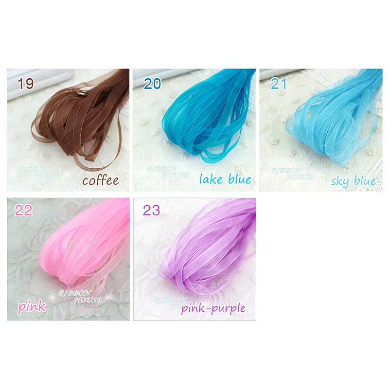 1/4''(6mm) Organza Ribbon gift wrapping Christmas ribbons (40 meters/lot) ribbon decoration ribbon supplies wrapping ribbon sewing ribbon christmas ribbon organza ribbon