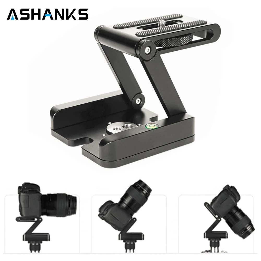 

Fold Z Type Stand Holder Adapter Tripod Flex Tilt Head Pan Quick Release Plate Ball Head Desktop for Photography Camera Studio