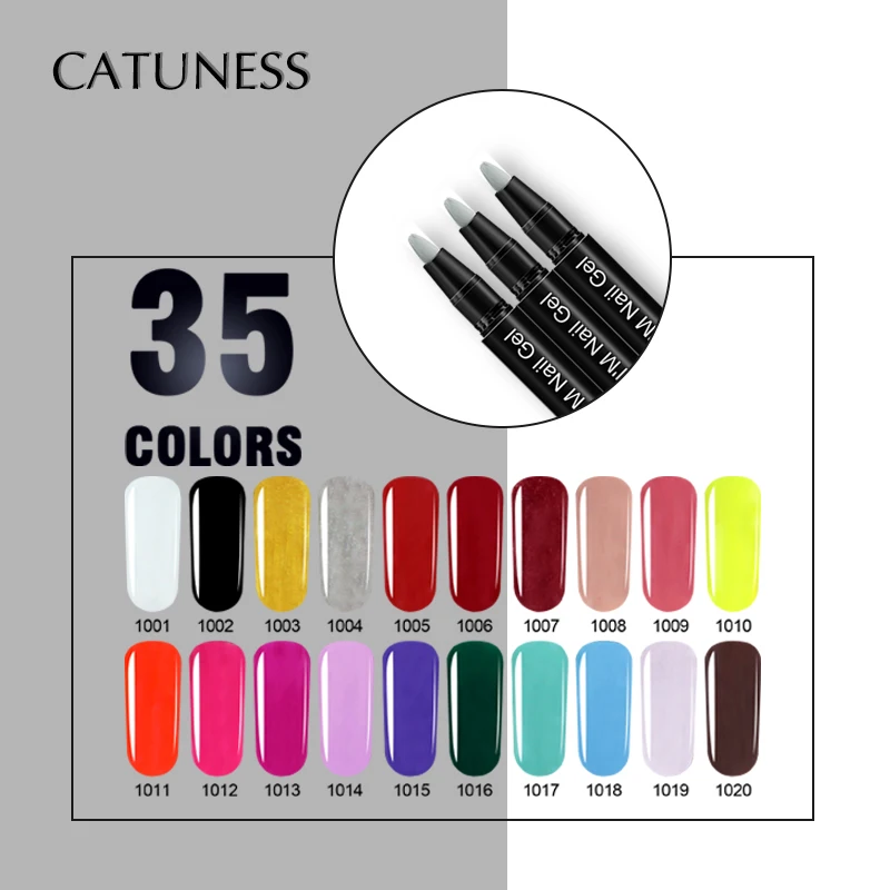 

CATUNESS high quality 35Colors Pen Brush Professional Nail Design Pen Nail Gel Polish Acrylic Brush Soak Off LED Uv Gel Lacquer