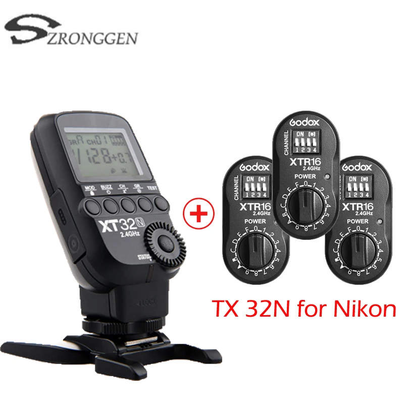 Беспроводной триггер вспышки Godox XT32N HSS 1/8000 s Costruire-in 2 4G для Nikon D800 D810 | Электроника