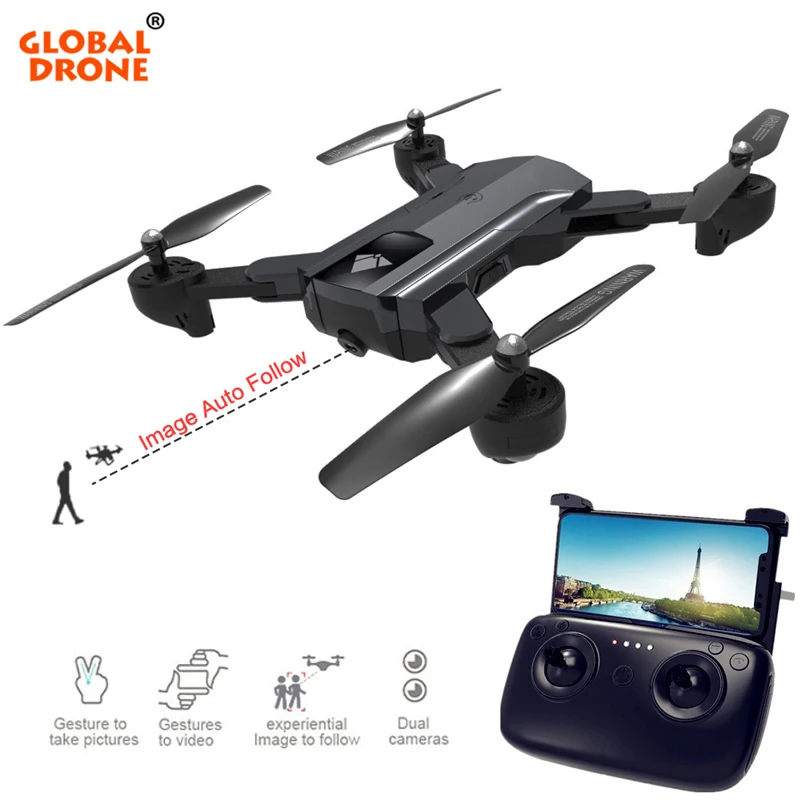 

Global Drone Foldable RC Dron Optical Flow Headless Mode Wifi FPV Drone With Camera HD VS E58 Quadrocopter