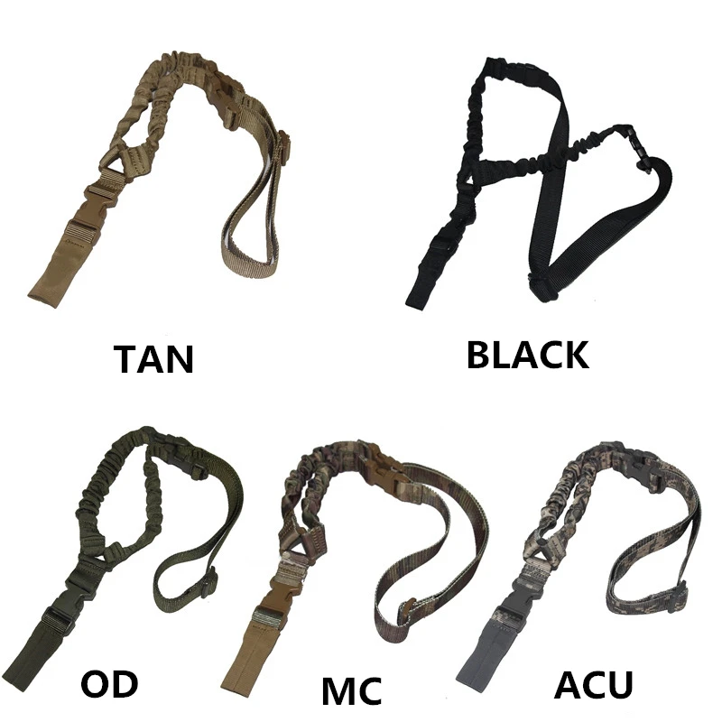

Airsoft USA style Tactical Hunting accessory Gun Sling Adjustable 1 Single Point Bungee Rifle Sling Strap System