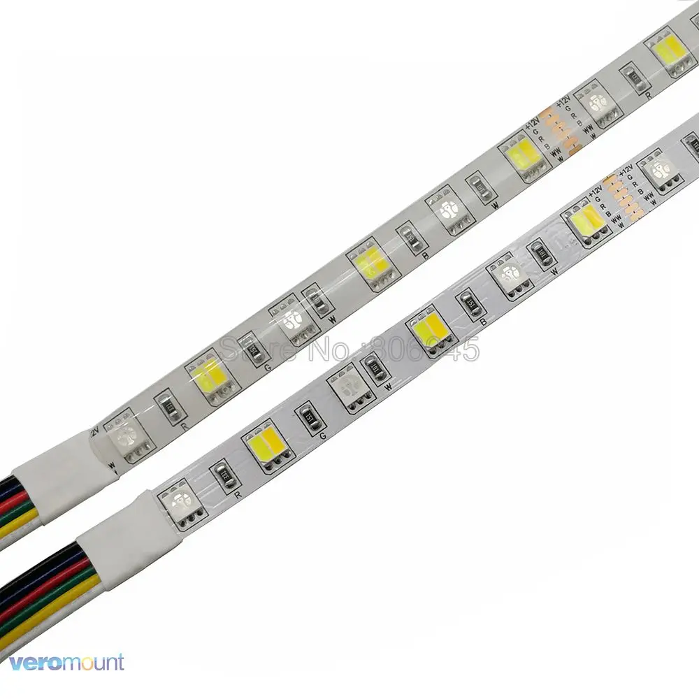 5 м 5050 RGBCCT Светодиодная лента RGB + CW WW 2 в 1 чип регулируемая цветовая температура IP20