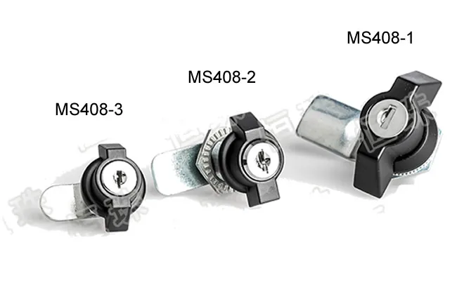 Черный замок с двойным крылом для шкафа MS408 цилиндрический замок, кулачковый замок для шкафа, для распределительной коробки, замок для промышленного шкафа
