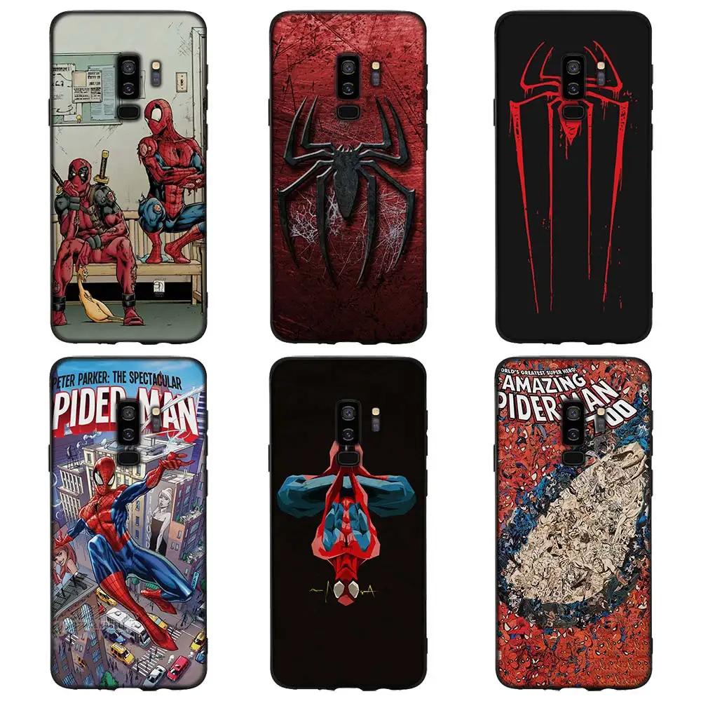 سبايدرمان الأعجوبة الخارقين نمط لينة سيليكون الحالات الهاتف الأسود لسامسونج s7 S8Plus S7edge s8 s9 splus ملاحظة 8 سبايدرمان الأعجوبة الخارقين نمط لينة سيليكون الحالات الهاتف الأسود لسامسونج s7 S8Plus S7edge s8 s9 splus ملاحظة 8
