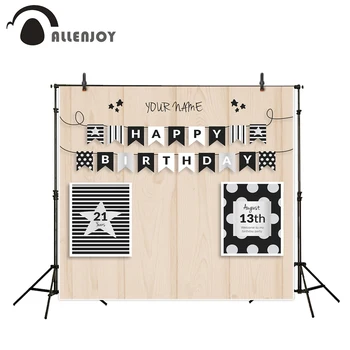 

Allenjoy photography backdrop custom birthday wood stars flag stripes fantasy props for newborn photocall photobooth