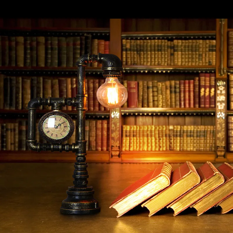 Vintage Industrial Lighting Loft E27 Metal Edison Desk Lamps Steampunk Wrought Iron Base Antique Table Lamps Lights Night Lamps Vintage Industrial Lighting Loft E27 Metal Edison Desk Lamps Steampunk Wrought Iron Base Antique Table Lamps Lights Night Lamps