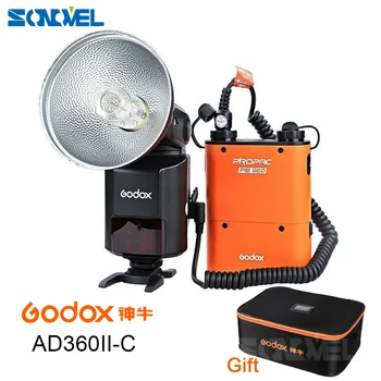 

Godox AD360II-C TTL 360W GN80 Powerful Speedlite Flash Light + 4500mAh PB960 Lithium Battery for Canon EOS Camera (Orange)