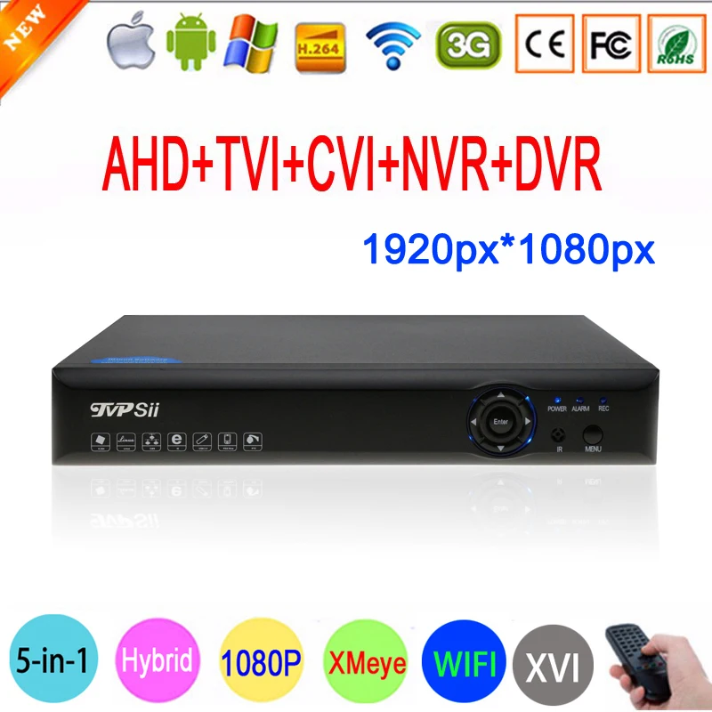 

Blue-Ray Case 1080P 2MP Full HD Hi3531A 16 Channel 16CH 6 in 1 WIFI Coaxial Hybrid XVI CVI TVI IP NVR AHD CCTV DVR Free Shipping