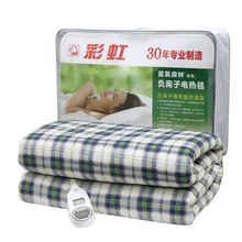 110636/двойной электрический контроль матраса/утолщение/Безопасность термостат/здоровая мода/отрицательные ионы электрическое одеяло/случайный цвет