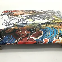 Для Dell Studio 1735 1737 ЖК-задняя крышка зеленая фигура с петлями с гибким кабелем 0P650X(90%, хорошее состояние