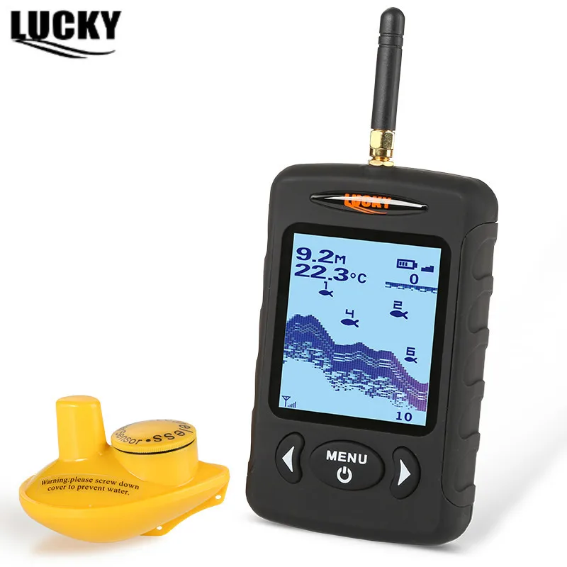 

LUCKY FFW718 and FFW718LA Wireless Portable Fish Finder 45M/135FT Sonar Depth Sounder Alarm Ocean River Lake