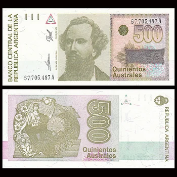 

Argentina 500 Australs, 1990, P-328b, UNC, America, Collection, Gift, Genuine Original Paper Notes