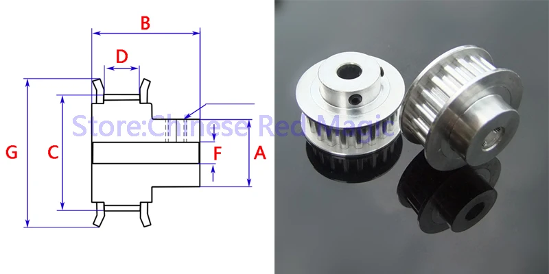 Bore Diameter: 8mm Power tranmistion Synchronous Wheel 30 Teeth XL Type Aluminum Belt Pulley Mechanical Power tranmistion Transmission Supplies Bore Diameter: 8mm Power tranmistion Synchronous Wheel 30 Teeth XL Type Aluminum Belt Pulley Mechanical Power tranmistion Transmission Supplies