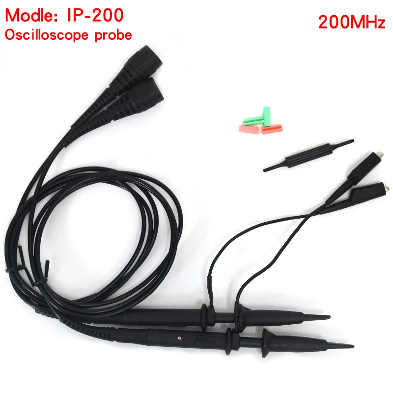 

2pcs Hight quality IP-200 oscilloscope table pen 200MHz,oscilloscope probe Alligator Clip Test Probe kit free shipping