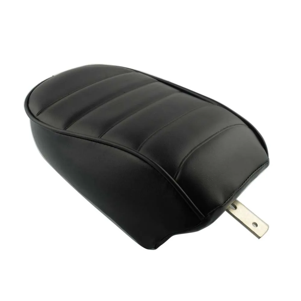 Black Motorcycle Cushion Stripe Leather Rear Passenger Pillion Seat Cover For Harley Sportster Iron 883 XL883N 2016 2017 2018 |