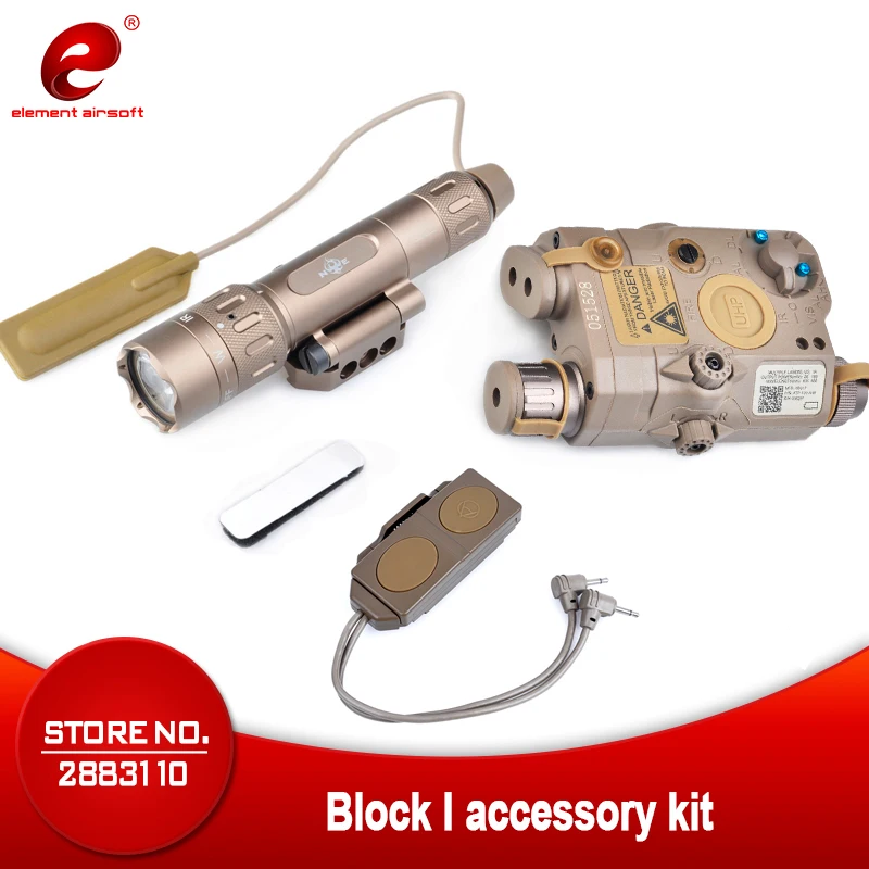 

Element Airsoft Flashlight SF PEQ LA-5C BLOCK II IR and Green Laser Tactical Light Combo With Remote Light Tail Switch EX424 HOT