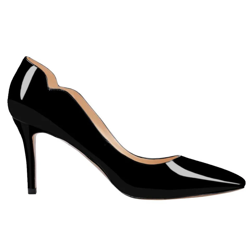 Kmeioo/Женская обувь; американские размеры 5-15; базовые туфли на высоком каблуке; пикантная обувь на шпильке; офисные туфли-лодочки без застежки с острым носком; пикантные туфли на высоком каблуке с острым носком