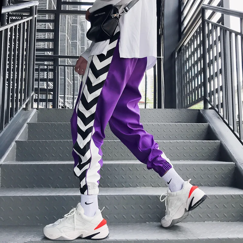 

Chic sprin g and autumn long pants handsome hip hop trousers couples ins tide loose beam feet slim sweatpants