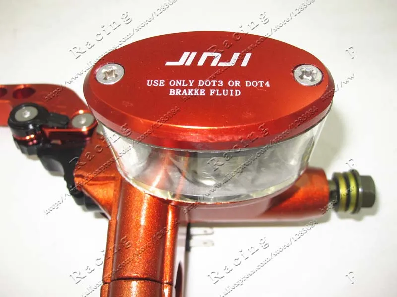 Hydraulic clutch Brake Hand Lever Disc Lever Left and Right for Electric motorcycle scooter CNC aluminum Orange